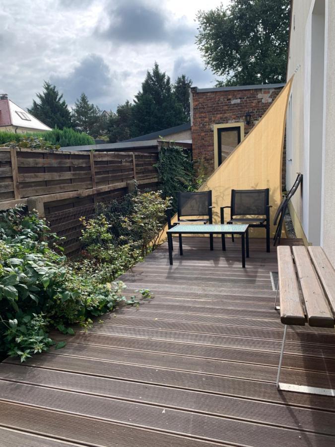 Die Senfbude - Wunderschoene Apartments Fuer 4 Personen Mit Terrasse & Stellplatz 莱比锡 外观 照片