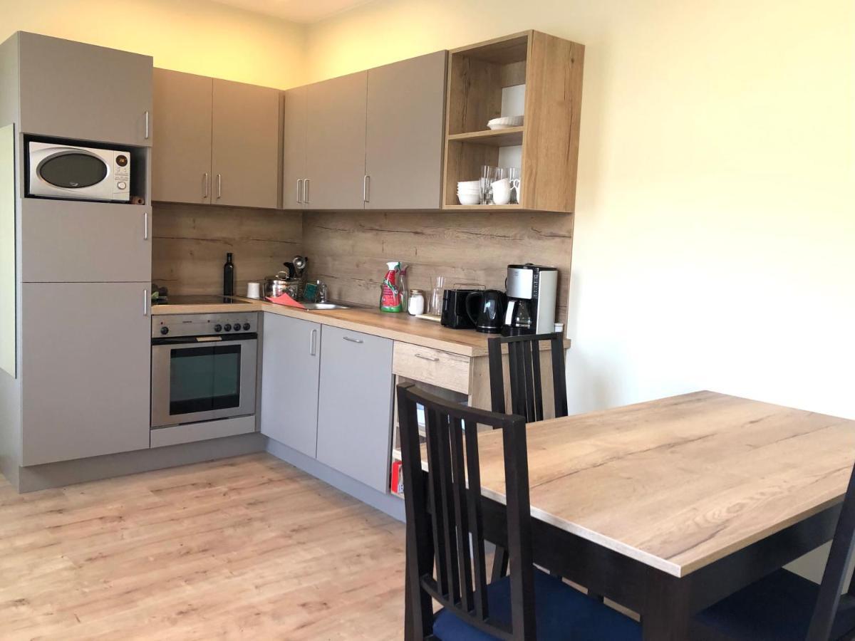 Die Senfbude - Wunderschoene Apartments Fuer 4 Personen Mit Terrasse & Stellplatz 莱比锡 外观 照片